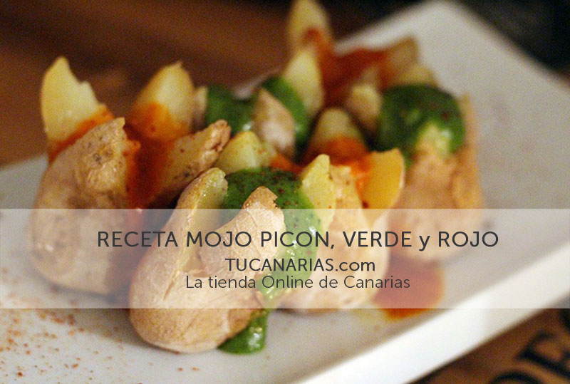 Receta Mojo Picon, Verde y Rojo de Canarias Queso Asado con Mojos de Canarias