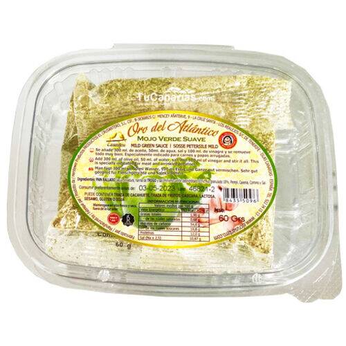 Mojo Verde suave Oro Atlantico Deshidratado 60g Productos Canarios Mojo Verde suave Oro Atlantico Deshidratado 60g