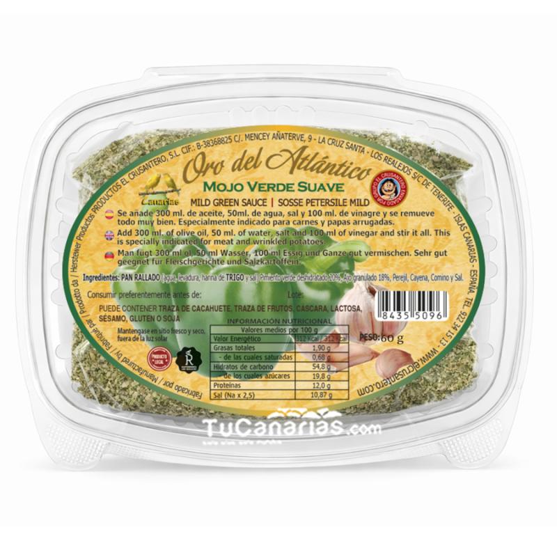 Productos Canarios Mojo Verde suave Oro Atlantico Deshidratado 60g