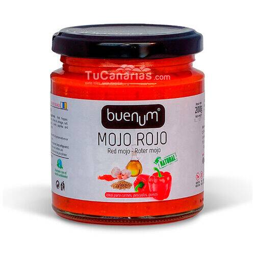 Mojo Rojo Canarias Buenum 250ml 100% Natural Productos Canarios Mojo Rojo Canarias Buenum 250ml 100% Natural
