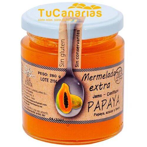 Mermelada Extra Papaya Canarias Isla Bonita 260g Productos Canarios Mermelada Extra Papaya Canarias Isla Bonita 260g