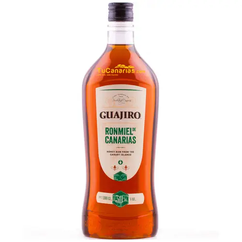 Ron Miel Guajiro 30% 1 Litro - Oro Mundial y Consumer Choice EEUU Productos Canarios Ron Miel Guajiro 30% 1 Litro - Oro Mundial y Consumer Choice EEUU