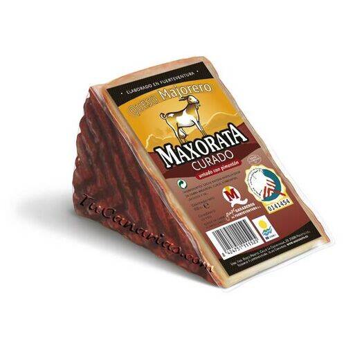 Queso Maxorata Curado Pimenton Cuña - Oro Mundial Productos Canarios Queso Maxorata Curado Pimenton Cuña - Oro Mundial