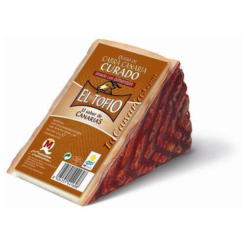 Queso Tofio Curado Pimentón Cuña. Bronce Mundial 2022 Productos Canarios Queso Tofio Curado Pimentón Cuña. Bronce Mundial 2022