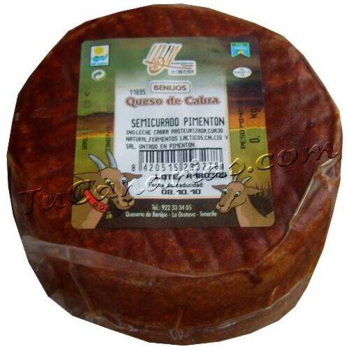 Queso Benijos Semi Curado Pimenton 500g Bronce Mundial Productos Canarios Queso Benijos Semi Curado Pimenton 500g Bronce Mundial