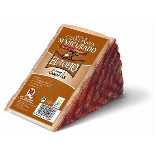 Queso Tofio Semicurado Pimentón Cuña - Plata Mundial 2022 Productos Canarios Queso Tofio Semicurado Pimentón Cuña - Plata Mundial 2022