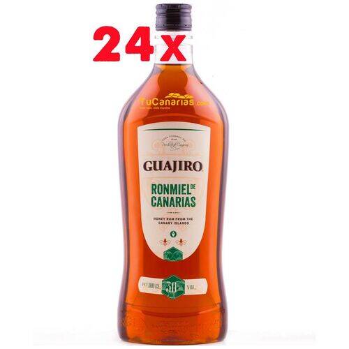 24 botellas Ron Miel Guajiro 30% 1 Litro Productos Canarios 24 botellas Ron Miel Guajiro 30% 1 Litro