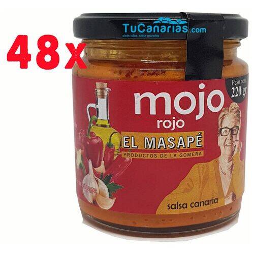 48 udes Mojo Rojo Artesano El Masape 250ml. Gomera Productos Canarios 48 udes Mojo Rojo Artesano El Masape 250ml. Gomera