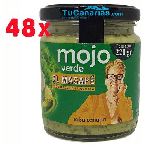 48 udes Mojo Verde Artesano El Masape 250ml. Gomera Productos Canarios 48 udes Mojo Verde Artesano El Masape 250ml. Gomera