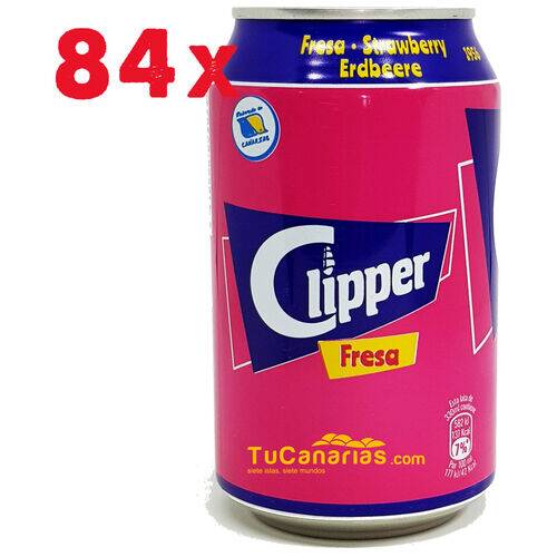 84 latas Refresco Clipper de Fresa 33 cl Productos Canarios 84 latas Refresco Clipper de Fresa 33 cl