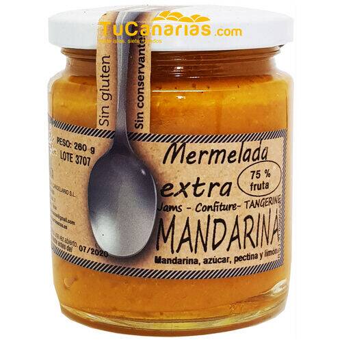 Mermelada Extra Mandarina Isla Bonita Natural 260g Productos Canarios Mermelada Extra Mandarina Isla Bonita Natural 260g