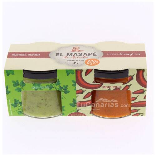 2x125g Pack Mojo Rojo + Mojo Verde Masape Productos Canarios 2x125g Pack Mojo Rojo + Mojo Verde Masape