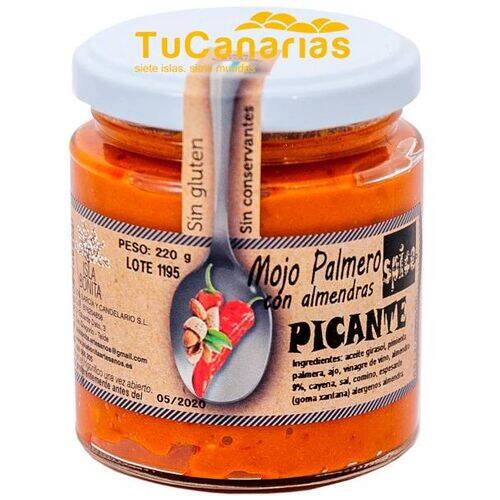Mojo Palmero con Almendras Picante Isla Bonita 250 ml Productos Canarios Mojo Palmero con Almendras Picante Isla Bonita 250 ml